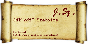 Járó Szabolcs névjegykártya